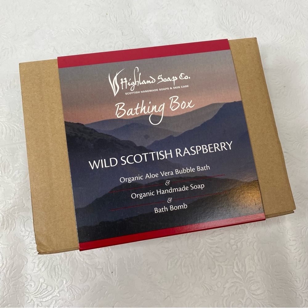 Highland Soap Co Wild Scottish Raspberry gift box
